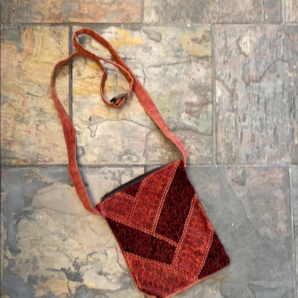 Canvas crossbody boho bag